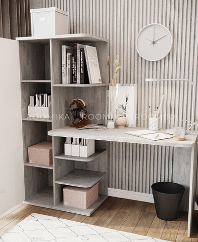 Рабочий стол со встроенным стеллажом HOF423