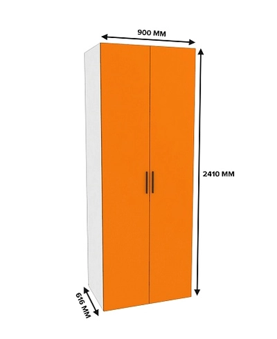 Шкаф двухдверный с узкими ящиками L210.60-2