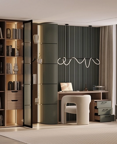 Шкаф со встроенными ящиками, с подсветкой R221.2