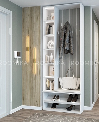 Ниша с крючками и полками для обуви с подсветкой L424