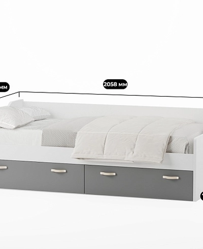 Кровать односпальная L902.200, 90x200