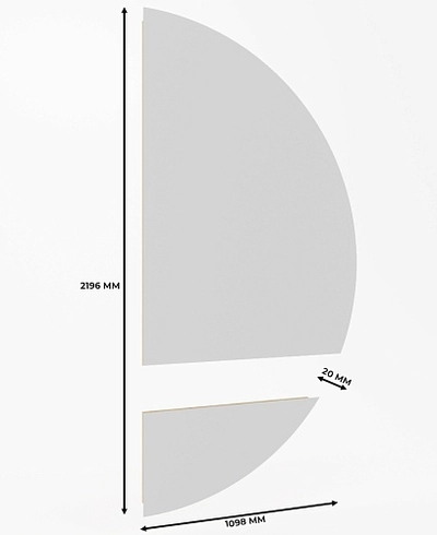 Зеркало L168 с подвесным столиком с подсветкой L/R