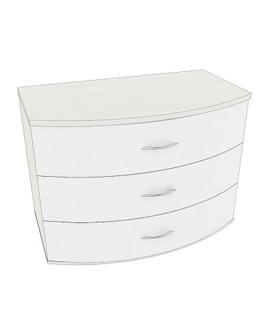 Комод радиусный 3 ящика P703