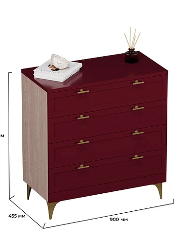 Комод с ящиками с эмалевой столешницей A704.45ES