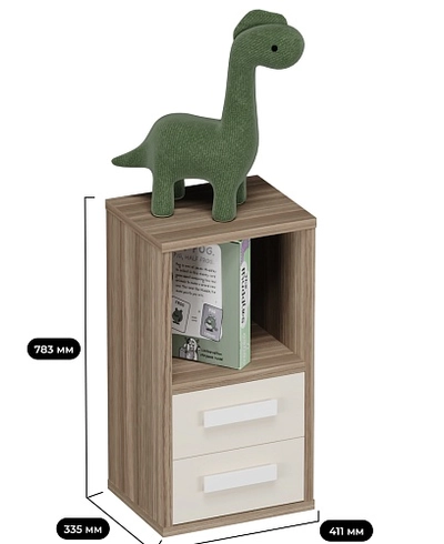 Cтеллаж сквозной книжный  с ящиками E802