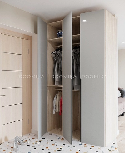 Шкафы для прихожей Лацио, фасады в эмали 13