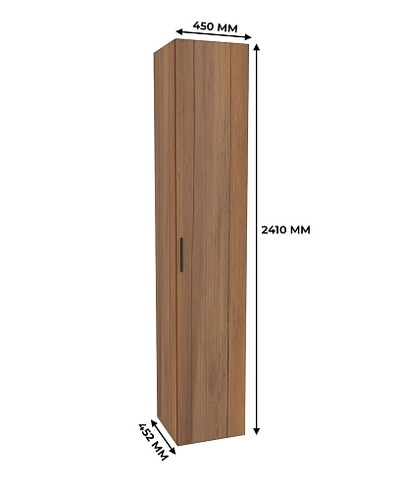 Шкаф 1 дверный узкий L220.44-4
