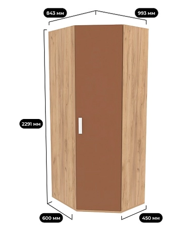 Шкаф угловой 846*846мм E218.1