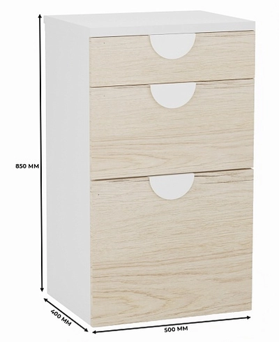 Тумба узкая 2 ящ. L875