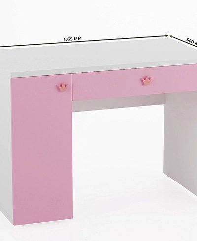 Cтол письменный с тумбой с фасадами в эмали LE717 L/R