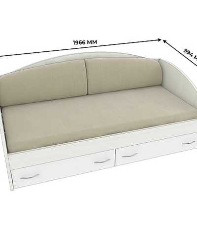 Кровать односпальная с ящиками P902N, 90x190