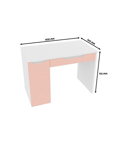 Cтол письменный с тумбой, фасады в эмали LE717 L/R