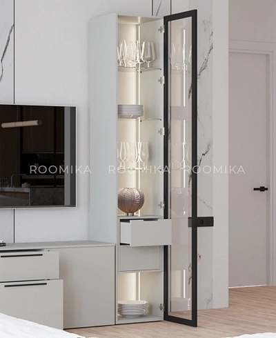 Шкаф со встроенными ящиками с подсветкой R221.1