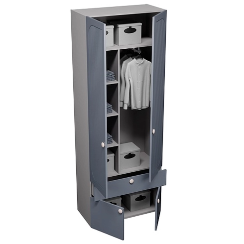 Шкаф, фрезерованные фасады в эмали LE235.44