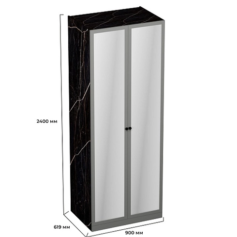 Шкаф двухдверный с зеркалом А210.60-2Z