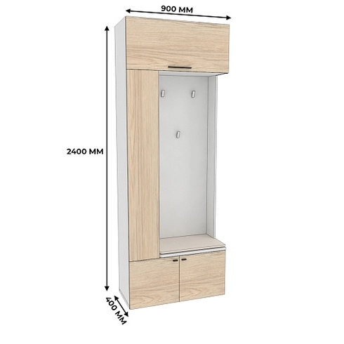 Секция с вешалкой и полками с подсветкой L409 L/R