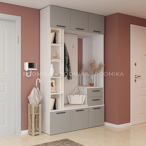 Секция с вешалкой и стеллажом L416