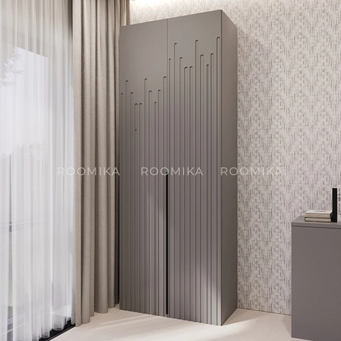 Шкаф 2 дверный, фрезерованные фасады в эмали LE210.44-4