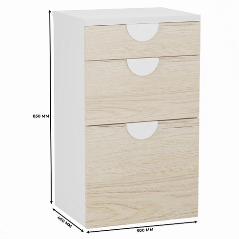 Тумба узкая 2 ящ. L875