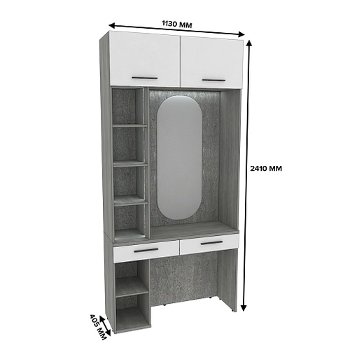 Столик туалетный с антресолью и стеллажом с подсветкой LG415