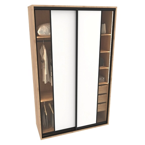 Шкаф-купе ХG160.60-1, профиль INTEGRO, фасад МДФ/стекло прозрачное