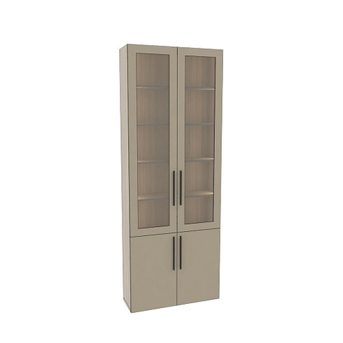 Шкаф книжный со стеклом L240 с подсветкой