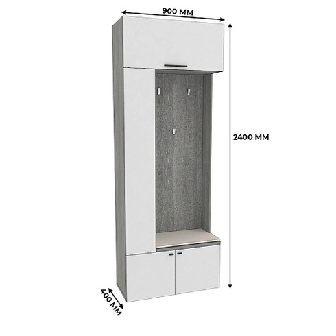 Секция с вешалкой и полками с подсветкой LG409 L/R