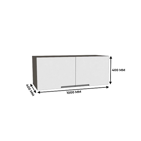 Антресоль широкая на 1000мм, фасады в эмали LE-461.2