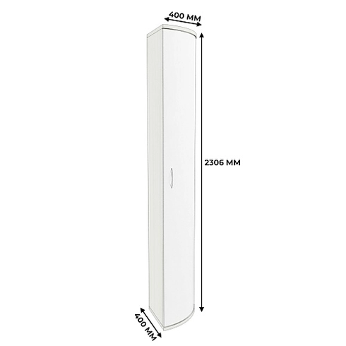 Шкаф радиусный завершающий P234