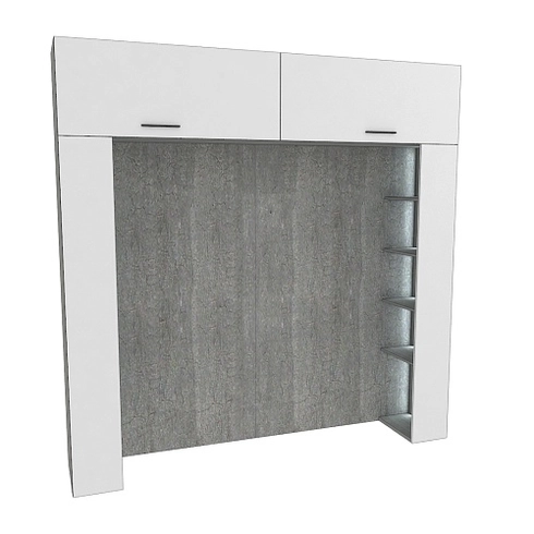 Ниша для кровати с секциями с подсветкой LG407.44