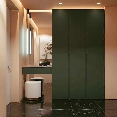 Шкаф одностворчатый, фасады в эмали LE-221.40-1