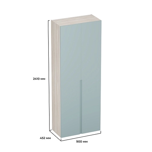 Шкаф 2 дверный, фасады в эмали LE210.44-4