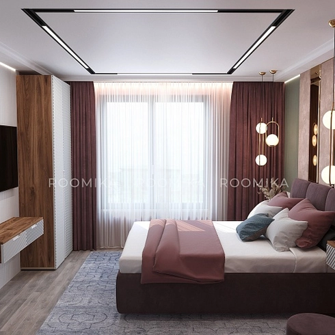 Шкаф 2 дверный, фрезерованные фасады в эмали LE210.44-1