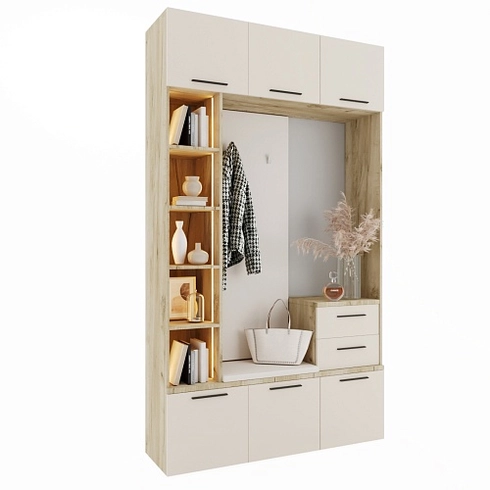 Секция с вешалкой и стеллажом L416