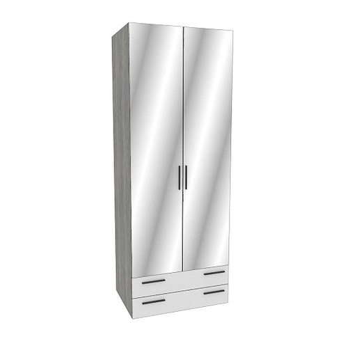Шкаф двустворчатый с ящиками с зеркалом LG-211.60Z