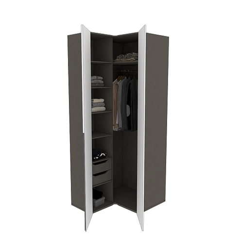 Шкаф угловой, фасады в эмали LE207 L/R