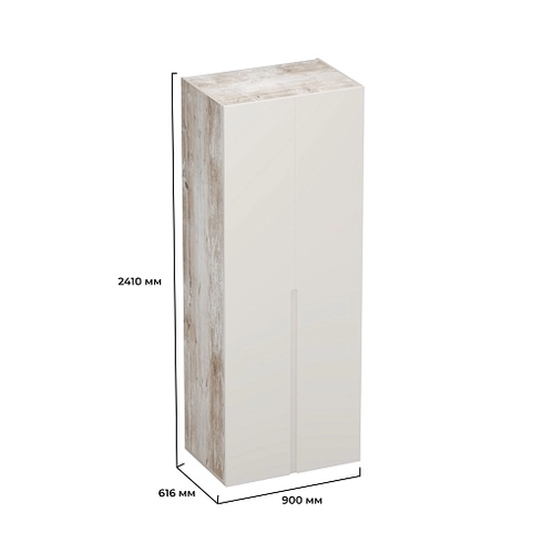 Шкаф 2 дверный, фасады в эмали LE210.60-4