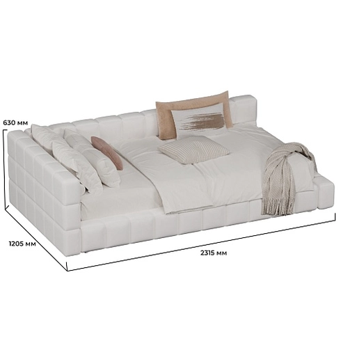 Кровать односпальная мягкая с ортопедической решеткой КВАДРО-М, 90х200