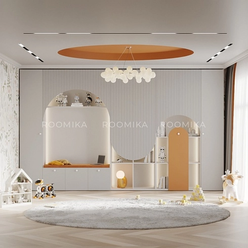 Шкаф однодверный со полками узкий, фасады в эмали LE220.44-4