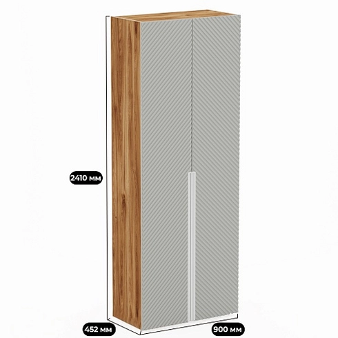 Шкаф 2 дверный, фрезерованные фасады в эмали LE210.44-1