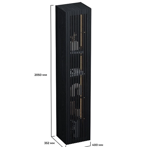 Шкаф навесной с подсветкой, фасады натуральный шпон LF275.350