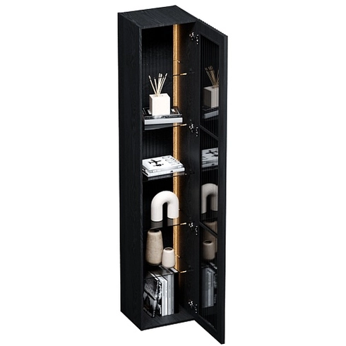 Шкаф навесной с подсветкой, фасады натуральный шпон LF275.350