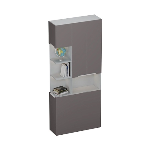 Шкаф с нишей с подсветкой, фасады в эмали LE212.3-90