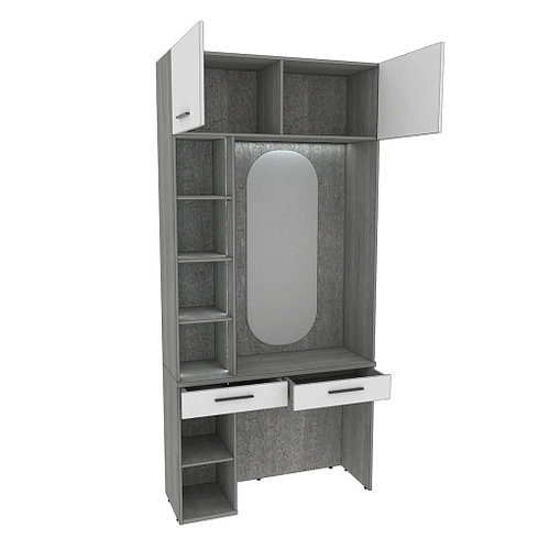 Столик туалетный с антресолью и стеллажом с подсветкой LG415