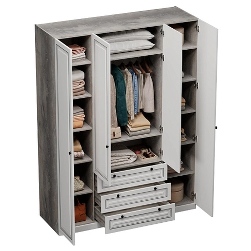 Шкаф четырехдверный для одежды с зеркалом A205-1.60Z