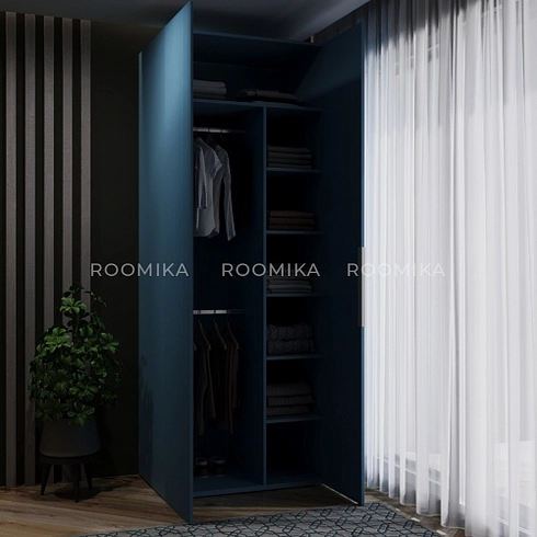 Шкаф 2 дверный, фрезерованные фасады в эмали LE210.60-4