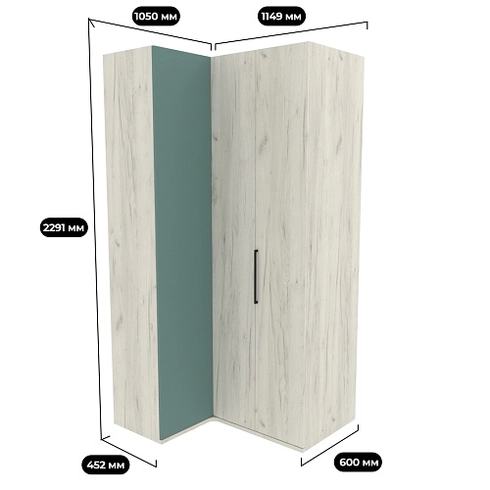 Шкаф угловой со складной дверью E209 L/R