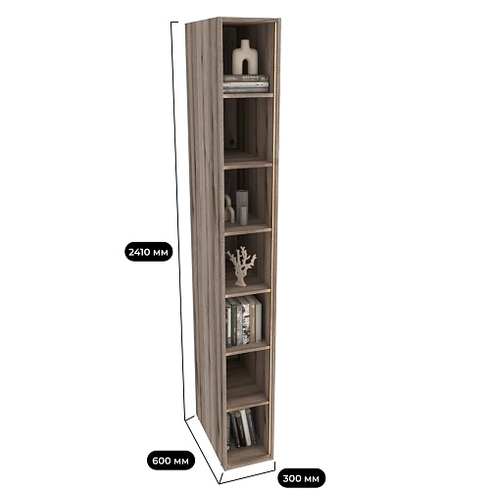Стеллаж открытый глубокий L233.60 с подсветкой