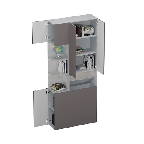 Шкаф с нишей с подсветкой, фасады в эмали LE212.3-90