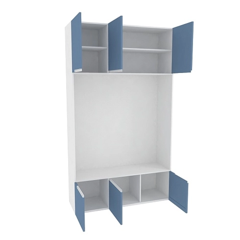 Шкаф с нишей и сидушкой, фасады в эмали LE412.44